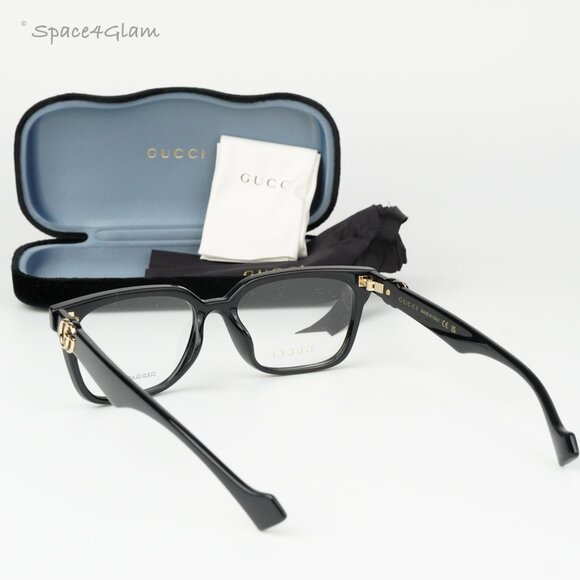 BRAND NEW Gucci GG1537OK 001 Black Demo Square Women Eyeglasses GG 1537OK main image 5